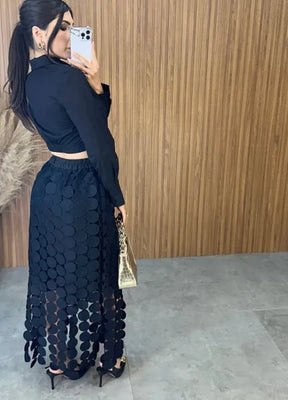 Camisa Cropped Malu - Preto