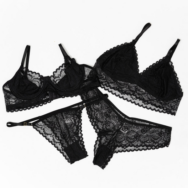 Kit 2 Conjuntos de Lingerie em Renda
